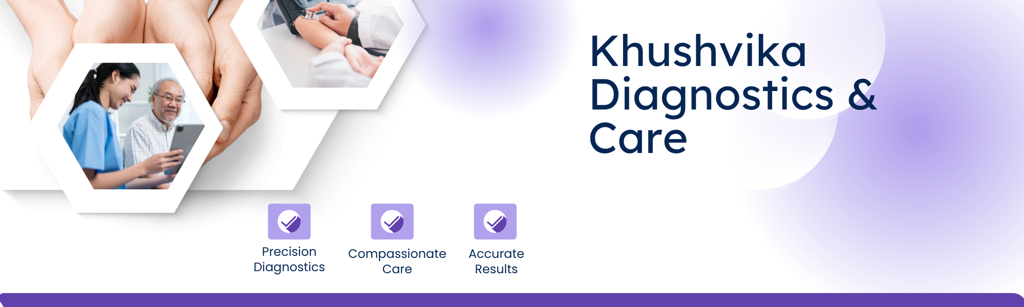 Blue and White Modern Health Checkup Camps Banner Landscape (2000 x 600 px)